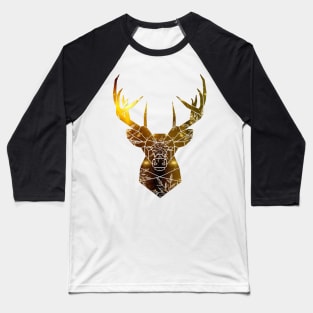 Golden Christmas Stag Baseball T-Shirt